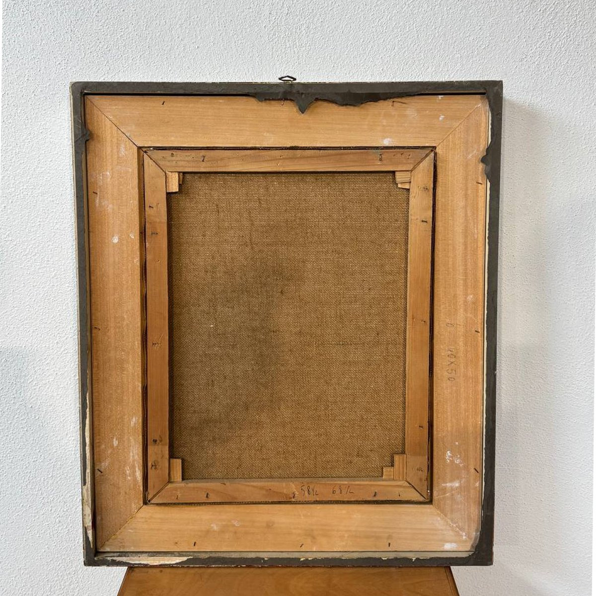 Huile sur toile signée Cafrà – L'homme sous la pluie-photo-5