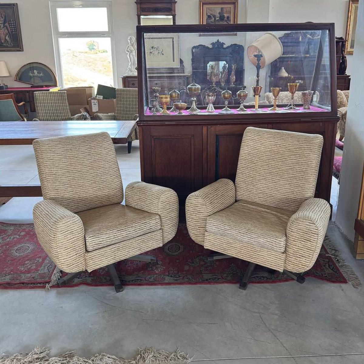 Pair Of Swivel Armchairs In 1960s Design-photo-1