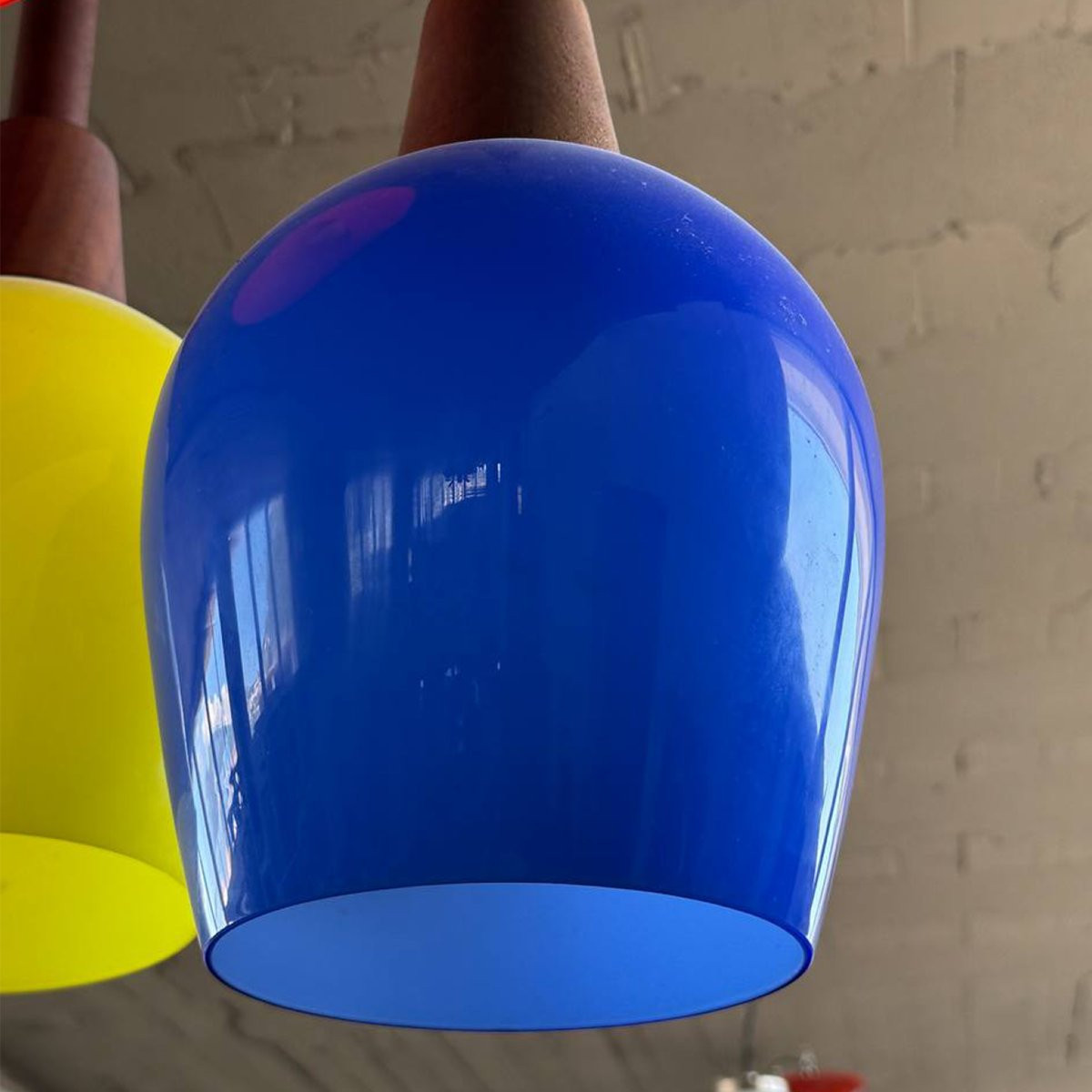 Italian Designer Chandelier From The 1960s/1970s In Stained Glass, In The Vistosi Style-photo-1