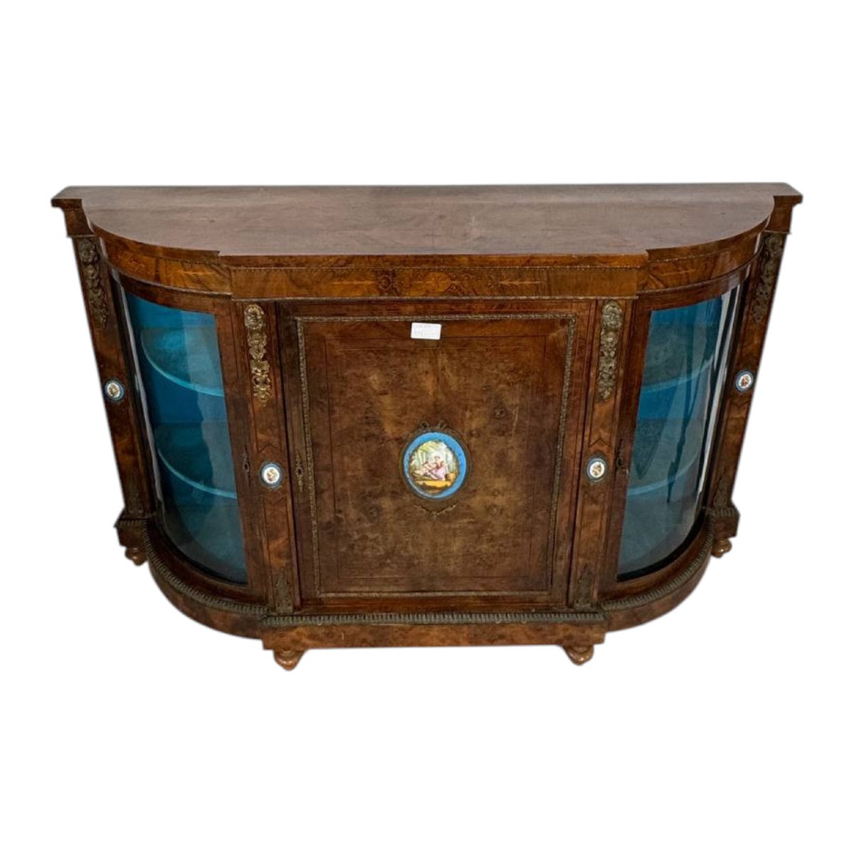 Elegant Victorian Three-door Sideboard With A Sèvres Plaque-photo-2
