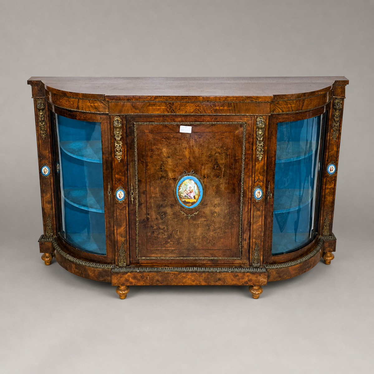 Elegant Victorian Three-door Sideboard With A Sèvres Plaque