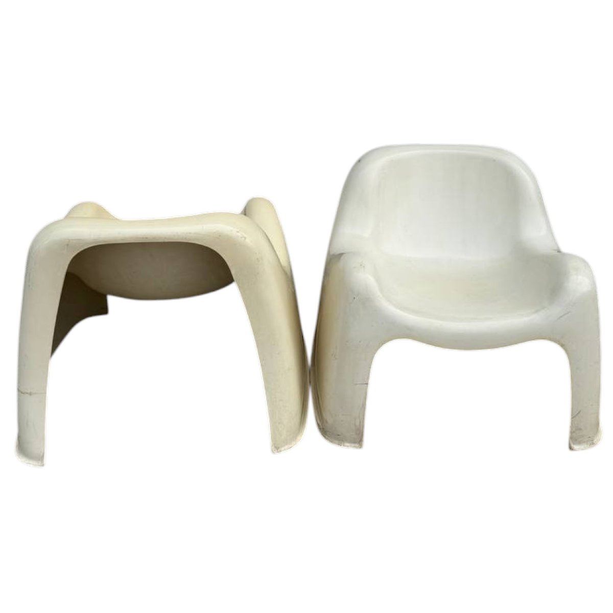 Ensemble de deux chaises « Toga » conçues par Sergio Mazza pour Artemide en style SPACE AGE-photo-3