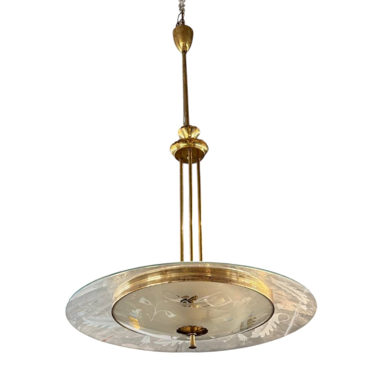 Lustre de design italien de Pietro Chiesa pour Fontana Arte, années 50-photo-5