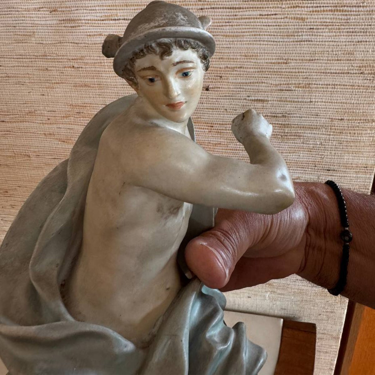 Important groupe en porcelaine de Capodimonte représentant Mercure et Argus-photo-7