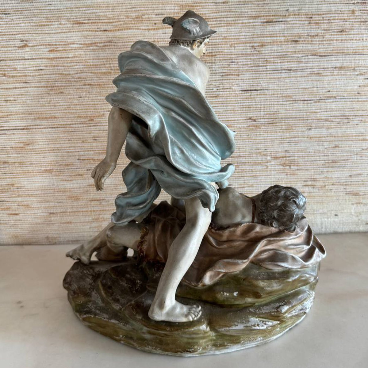 Important groupe en porcelaine de Capodimonte représentant Mercure et Argus-photo-8