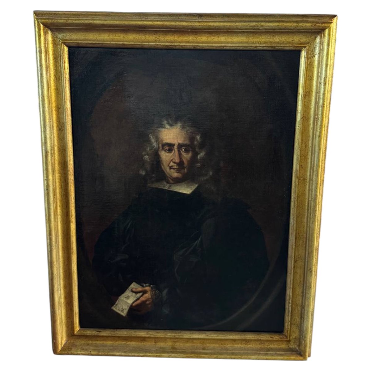 Portrait d’un Noble Bourbon – Huile sur Toile, XVIIIe Siècle-photo-4
