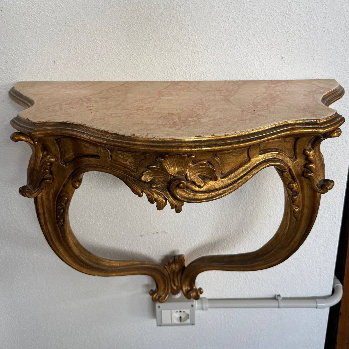 Console murale en bois doré -photo-4