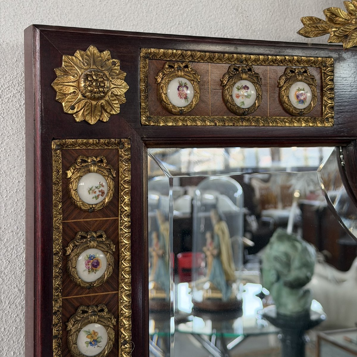 Louis XVI-style Mahogany Console Table With Mirror, France, Early 20th Century-photo-2