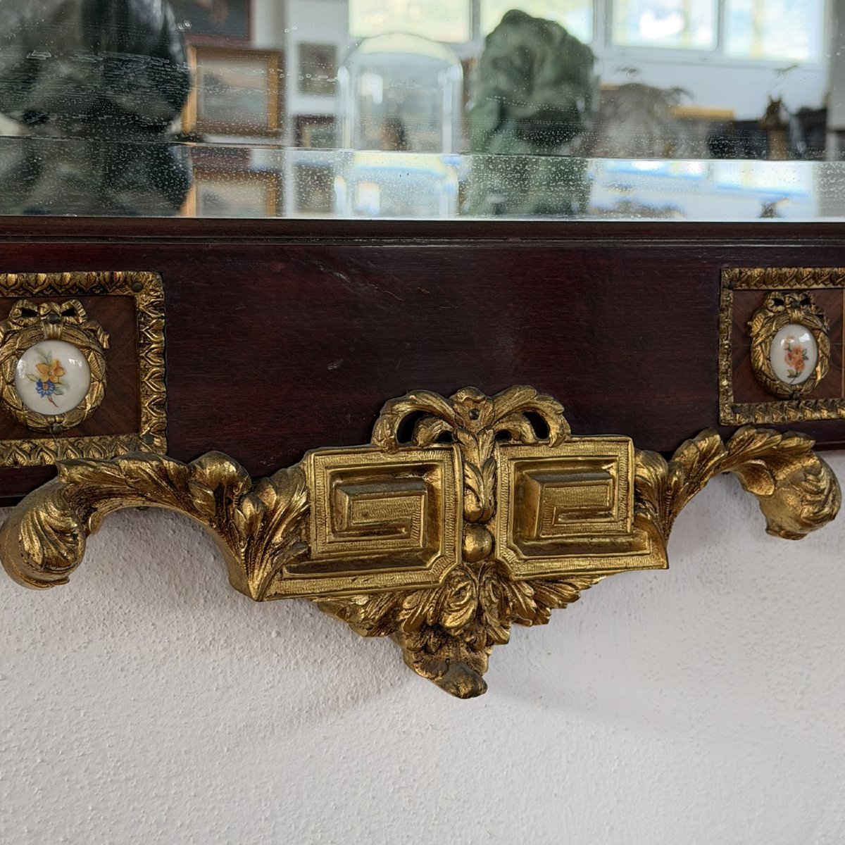 Louis XVI-style Mahogany Console Table With Mirror, France, Early 20th Century-photo-4