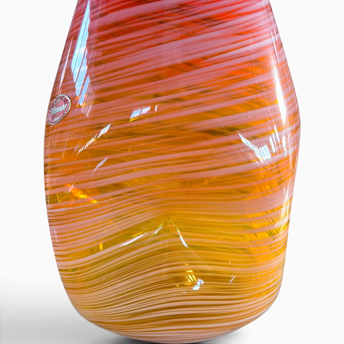 Vase en verre de Murano des années 1970-photo-4