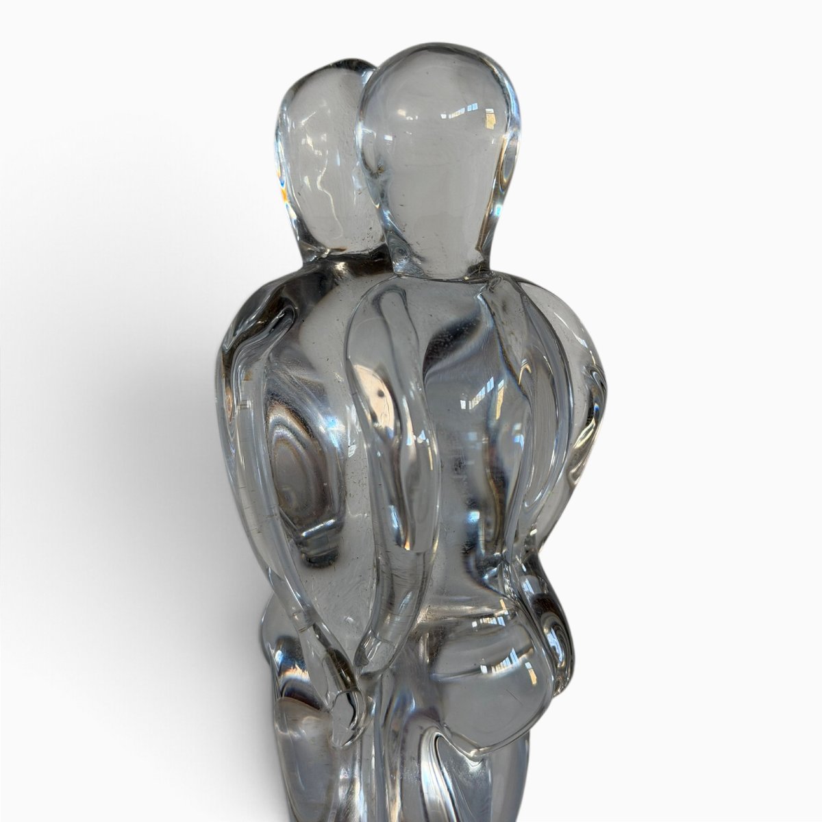 Renato Anatra, “the Two Lovers,” Murano Glass Sculpture, 1980s-photo-2