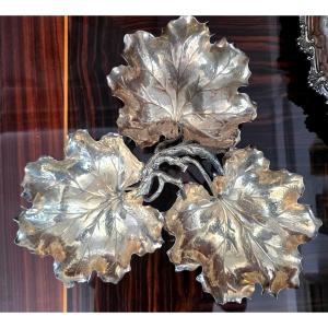 Buccellati 925 Silver Geranium Centerpiece, ø 43 Cm