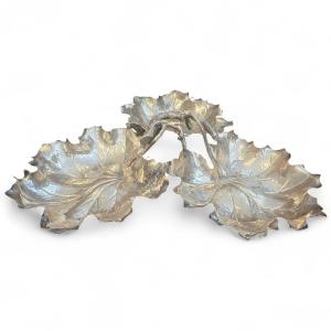 Buccellati 925 Silver Geranium Centerpiece, ø 43 Cm