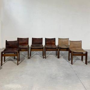 Group Of Six Scarpa Monk Design Chairs