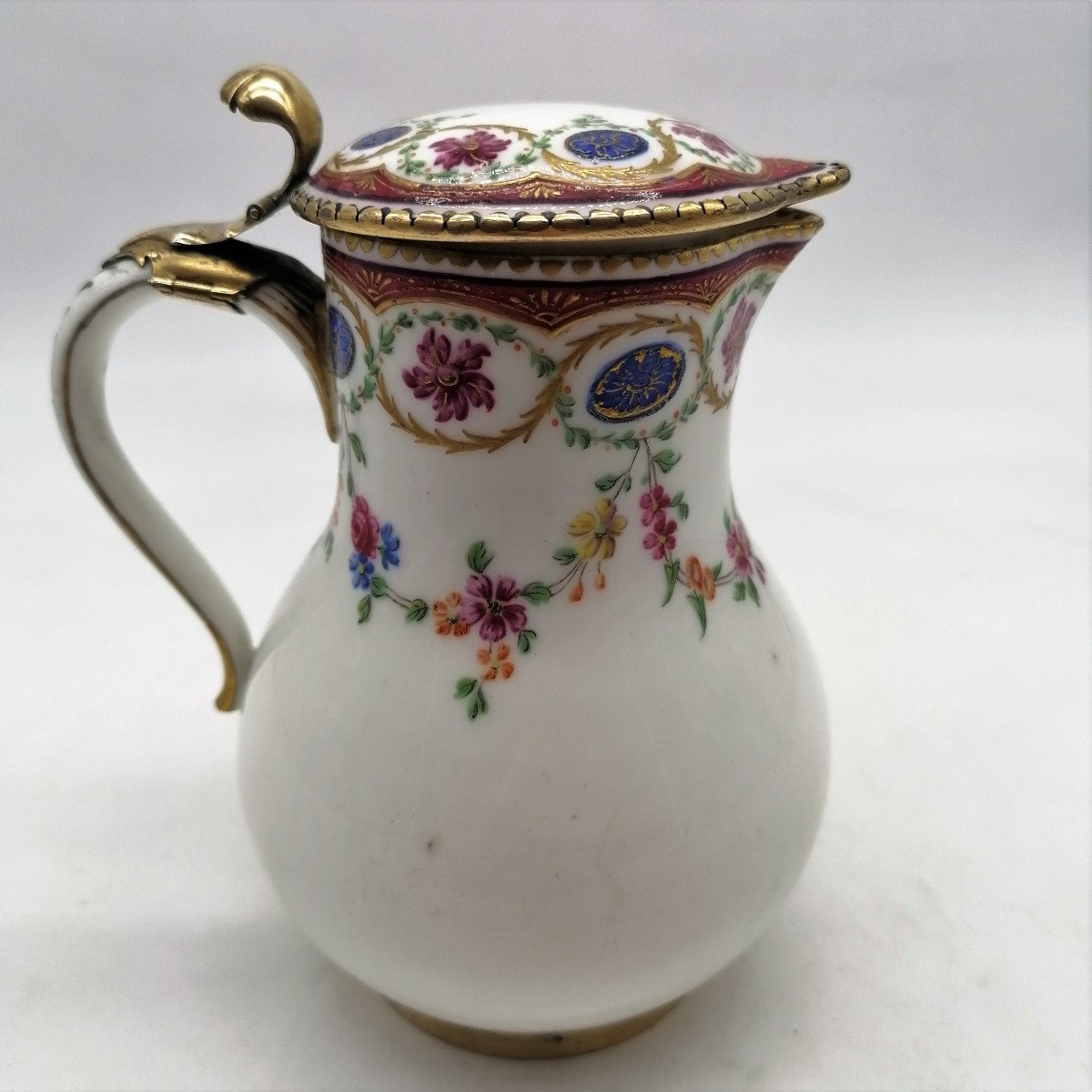 Sèvres Porcelain And Vermeil Pot - XVIIIth Century-photo-2