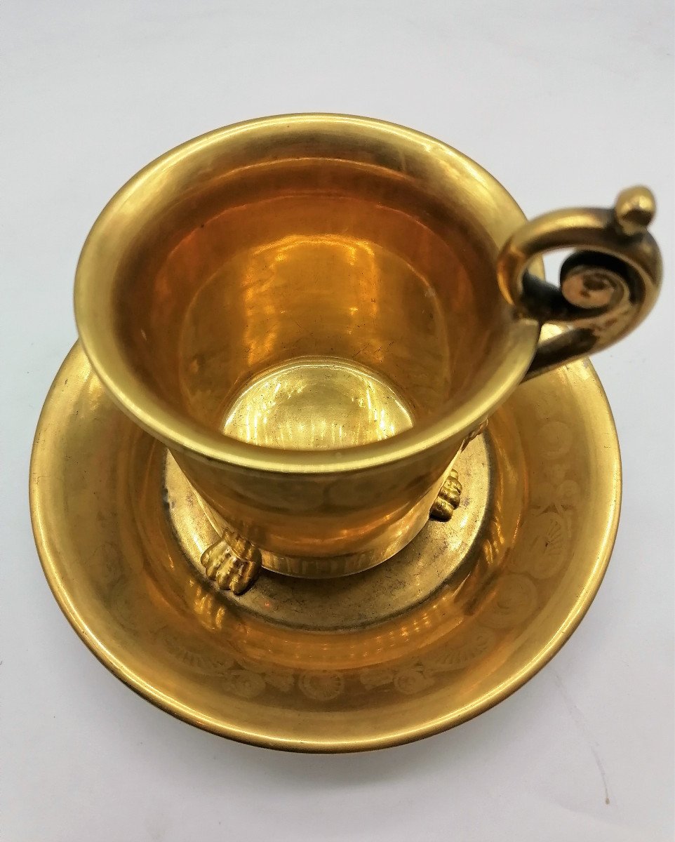 Paris Porcelain Empire Cup With Miniature-photo-2