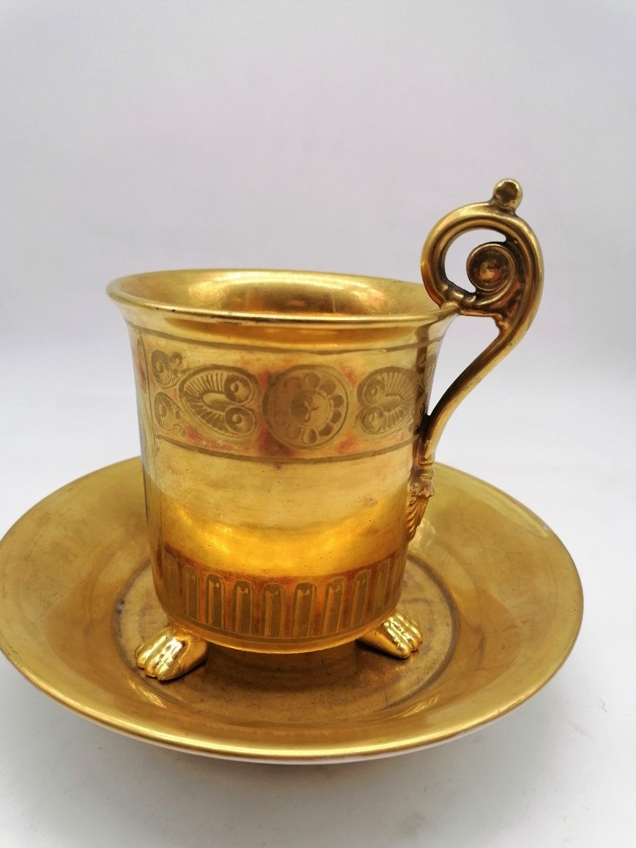 Paris Porcelain Empire Cup With Miniature-photo-5