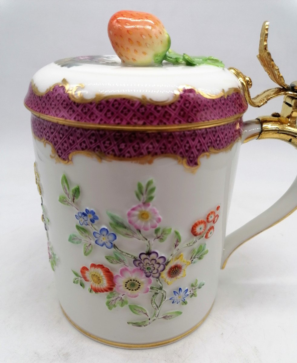 19th Century Meissen Porcelain Mug-photo-3
