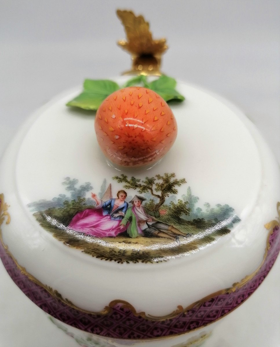 Choppe En Porcelaine De Meissen XIXème-photo-4