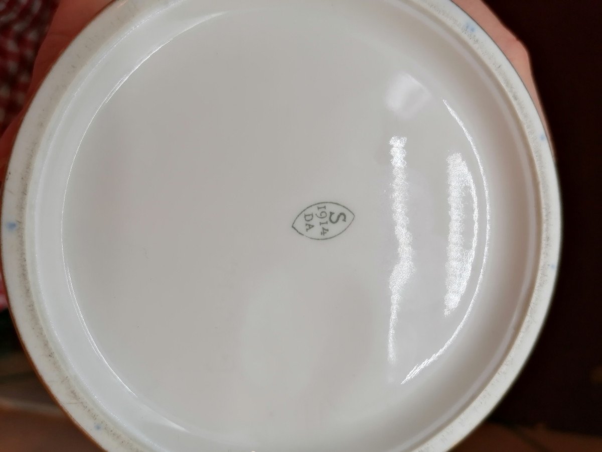 Vase Bleu En Porcelaine De Sèvres 1914-photo-2