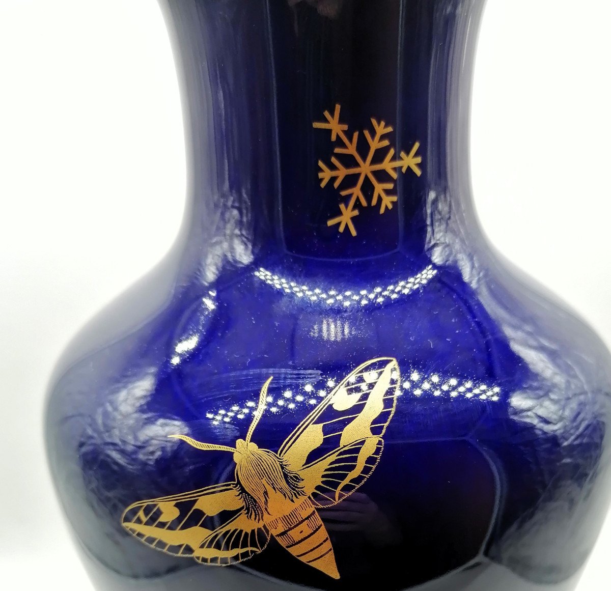 Blue Sèvres Porcelain Vase 1914-photo-3