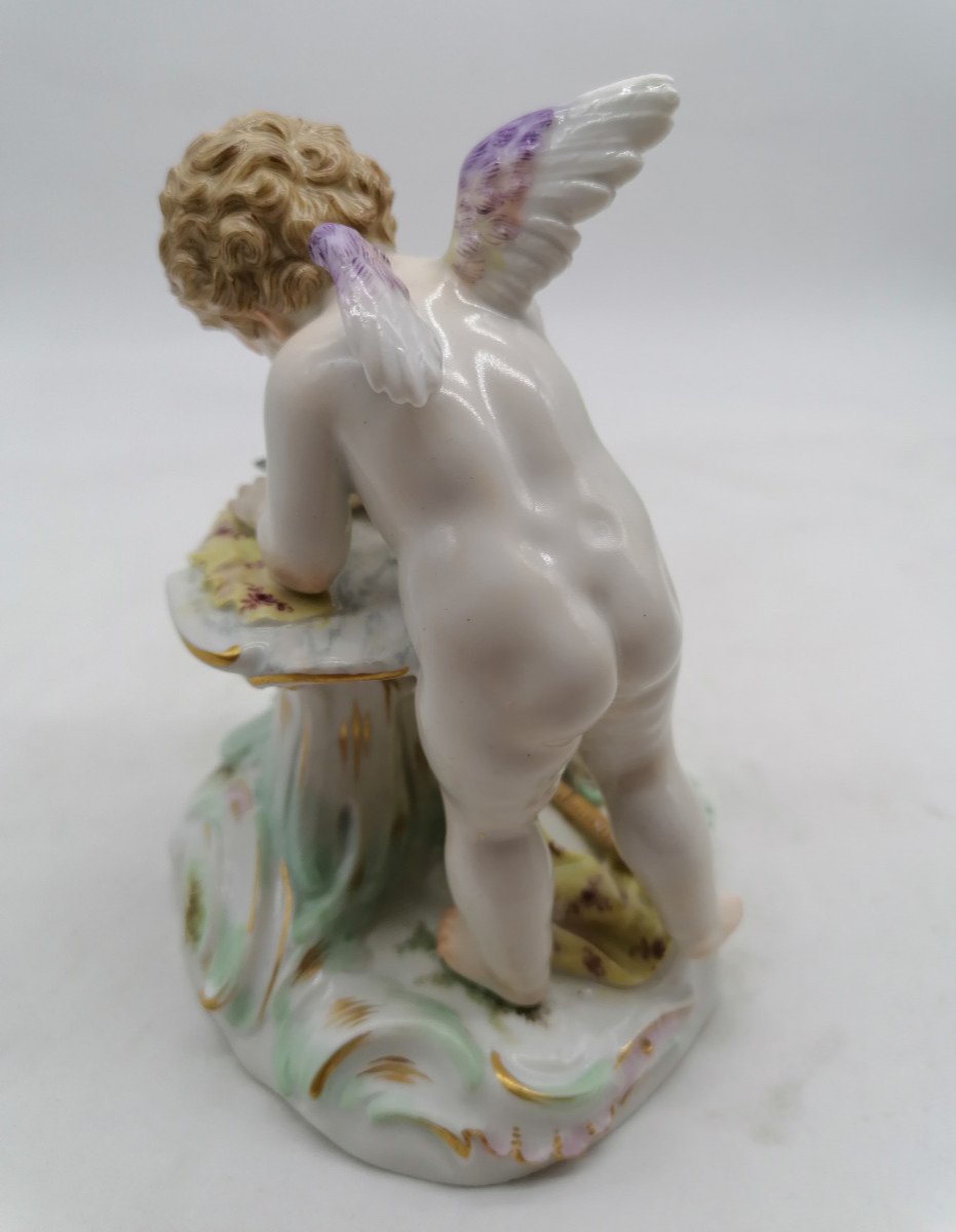 Amour Tailleur En Porcelaine De Meissen XIXème-photo-2