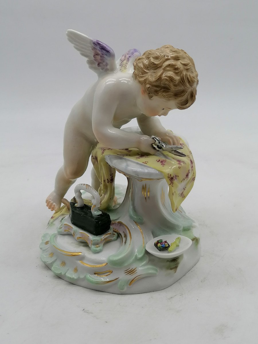Amour Tailleur En Porcelaine De Meissen XIXème