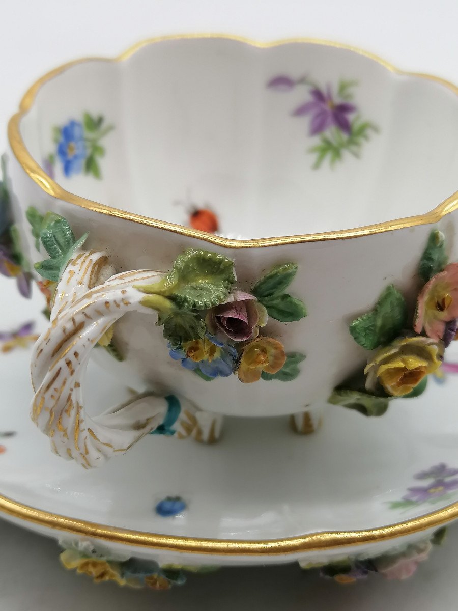 19th Century Meissen Porcelain Cup-photo-3