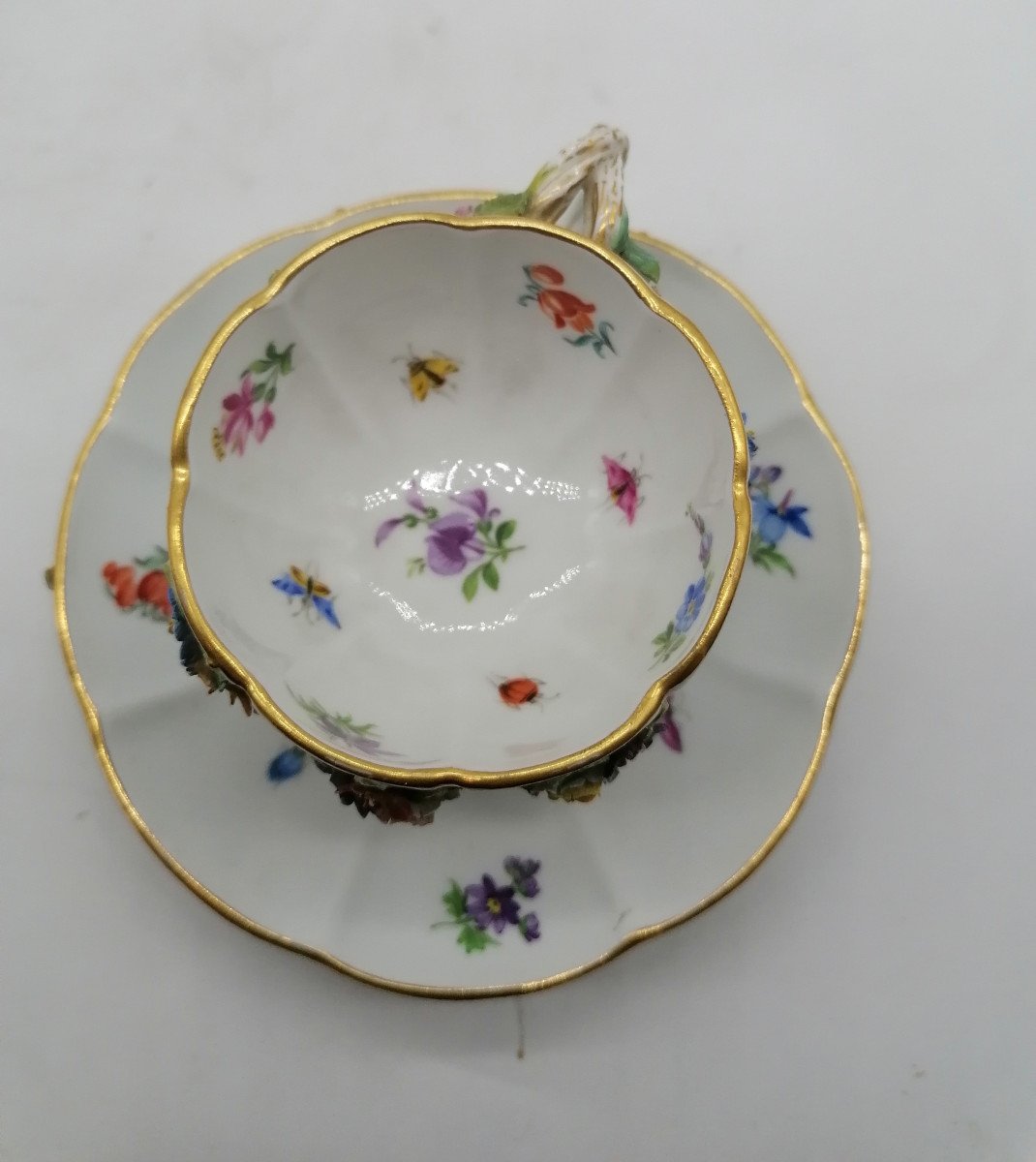 19th Century Meissen Porcelain Cup-photo-6