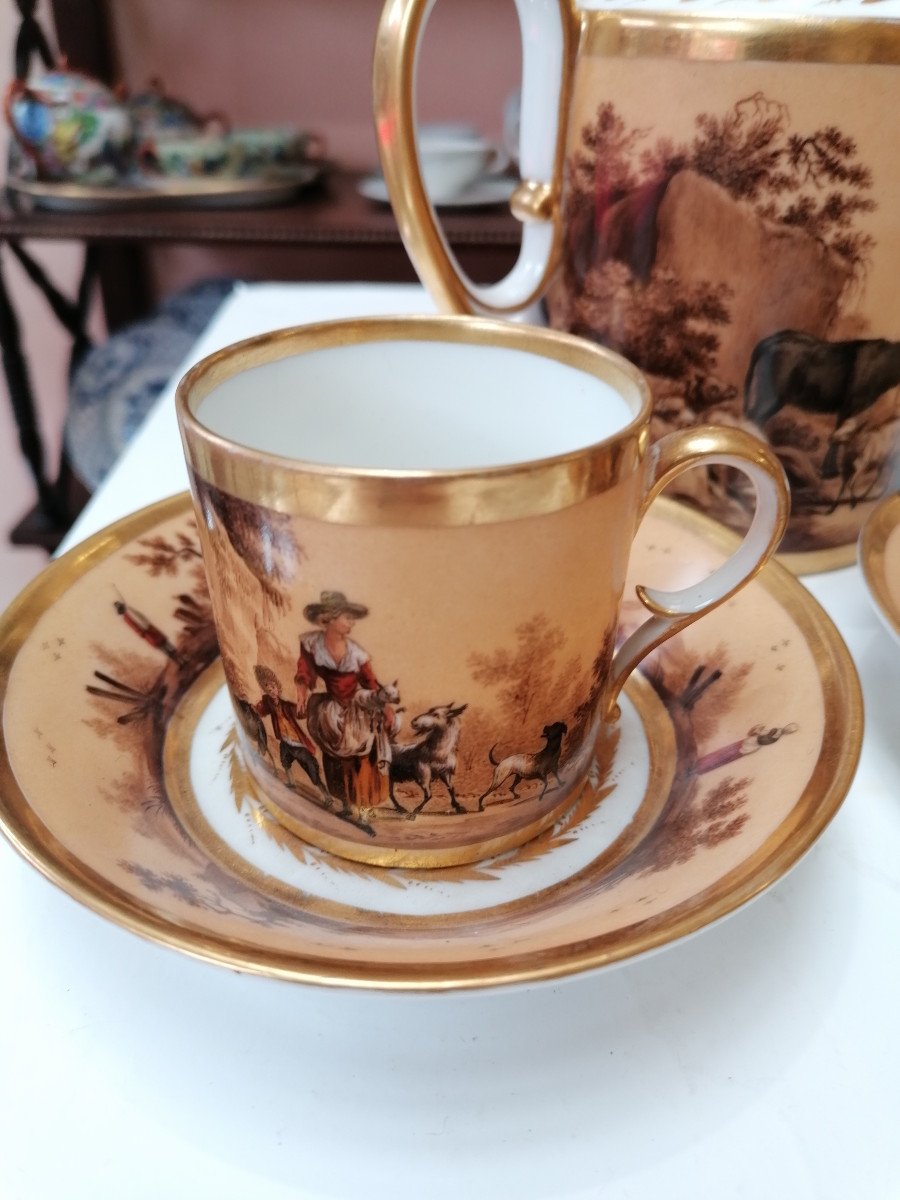 Paris Porcelain Coffee Service - 19th Century-photo-2