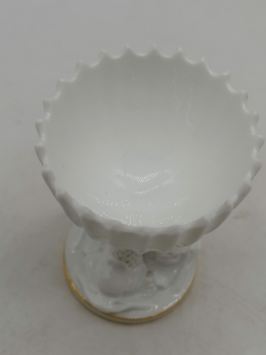 Coquetier aux dauphins Sèvres en porcelaine et biscuit - 1907-photo-2