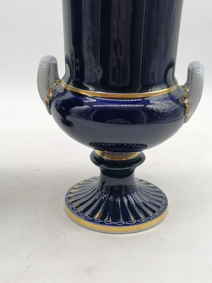 Paire de Vases En Porcelaine Meissen XXème-photo-1