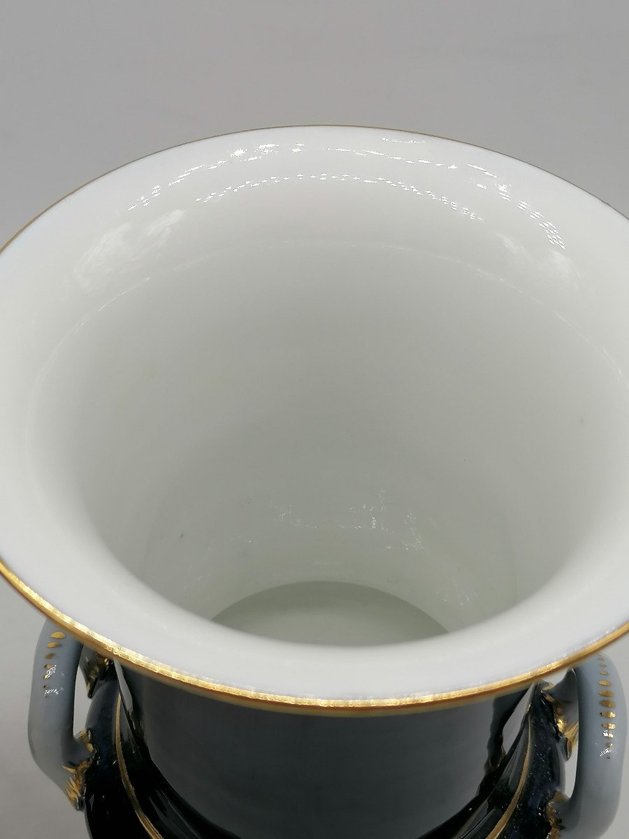 Paire de Vases En Porcelaine Meissen XXème-photo-2
