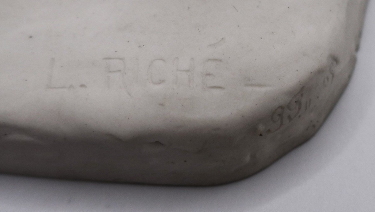 La Chatte et Son Chaton, sculpture en biscuit de Sèvres, 1905-photo-1