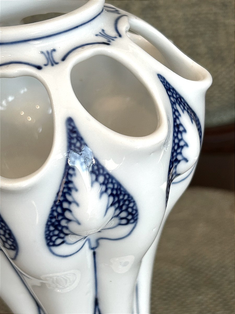 Jugendstil  Meissen, vase art nouveau par Karl GroSS, porcelaine de Meissen-photo-3