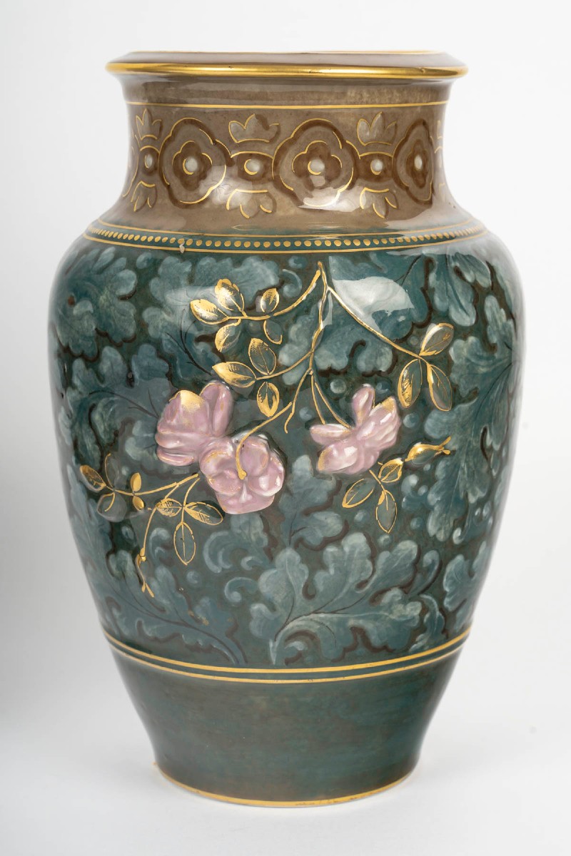 Paire de vases attribuée à Ernest  Chaplet-photo-3