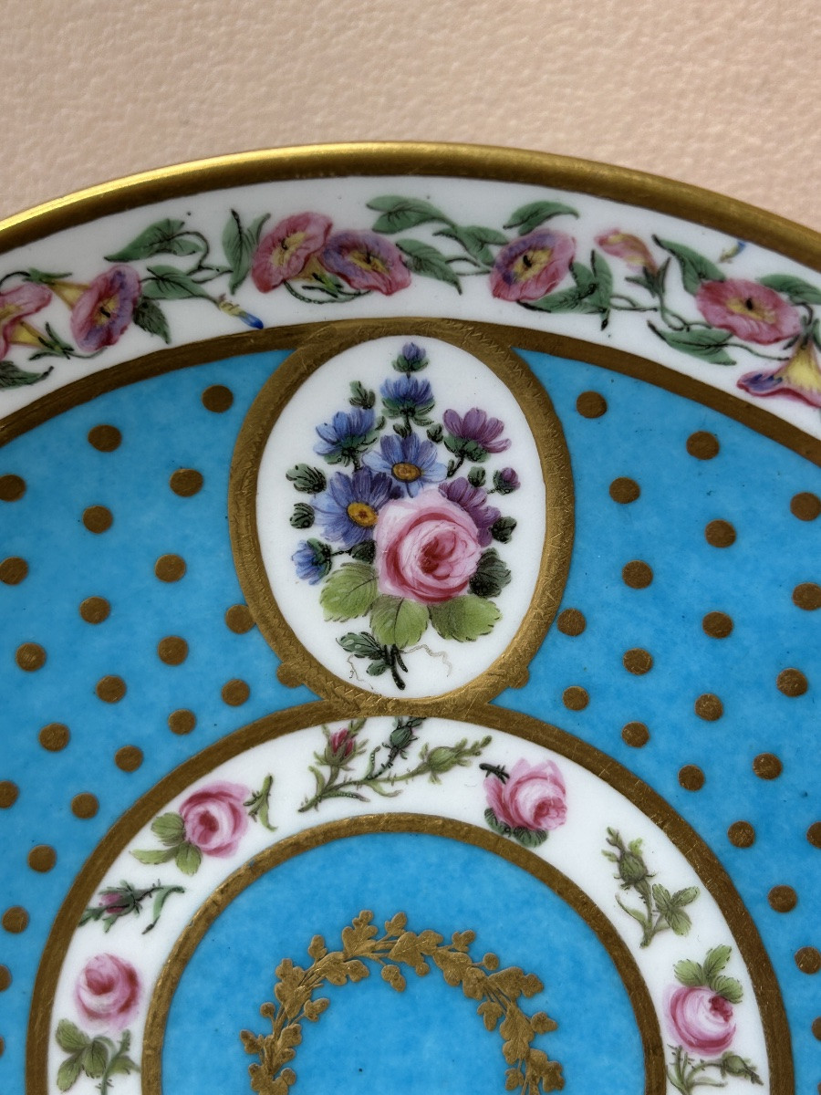 Tasse porcelaine tendre de Sèvres, époque révolutionnaire -photo-3