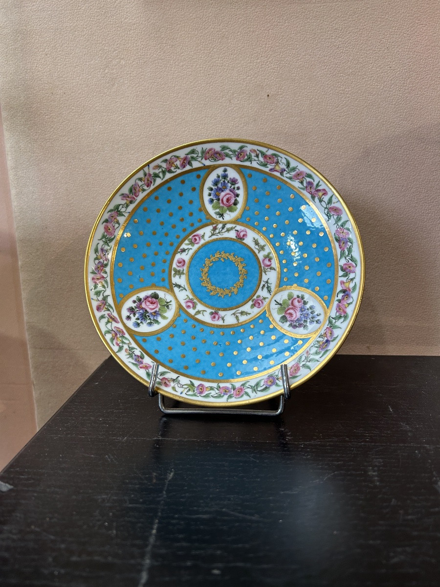 Tasse porcelaine tendre de Sèvres, époque révolutionnaire -photo-1