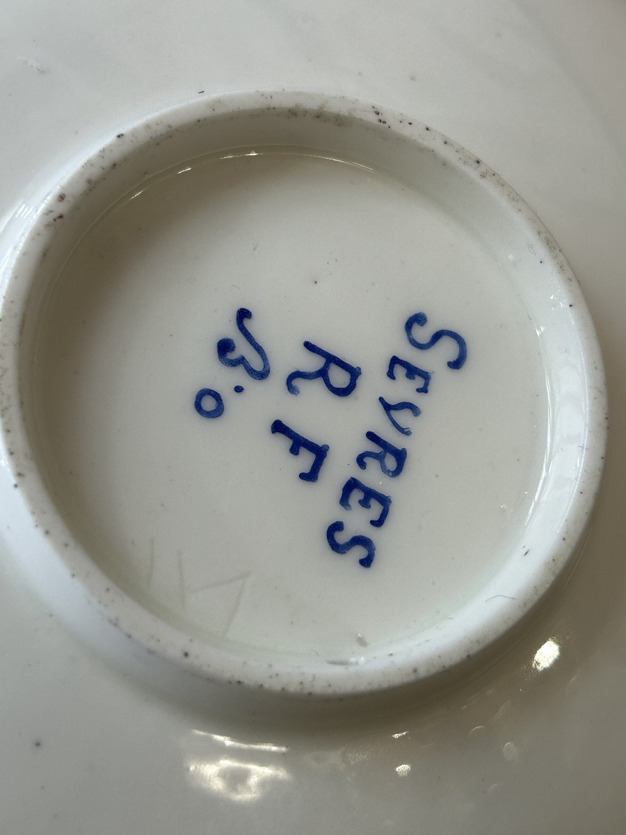 Tasse porcelaine tendre de Sèvres, époque révolutionnaire -photo-2