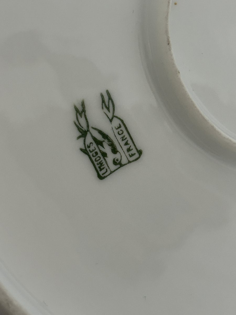 Pair Of Plates In Limoges Porcelain, Pâte Sur Pâte Decoration, Riffaterre-photo-7