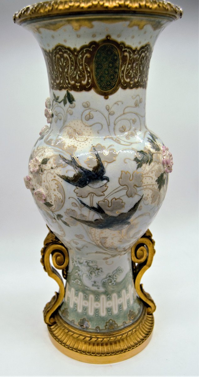 Albert Dammouse (1848-1926) Workshop At Sevres - Porcelain Vase