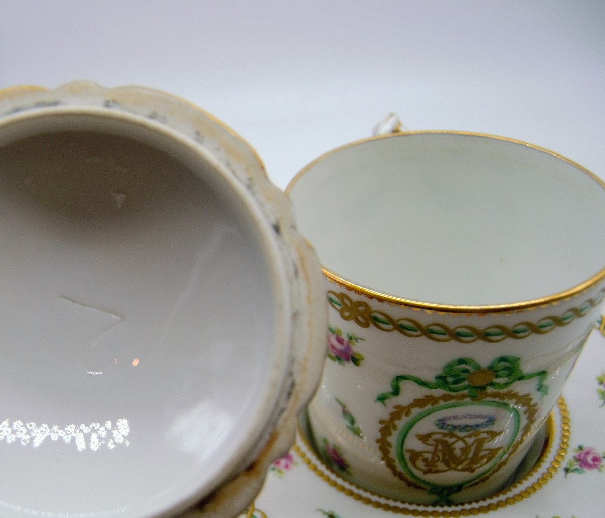 Tasse Trembleuse / De Carrosse En Porcelaine De Paris XIXème -photo-4