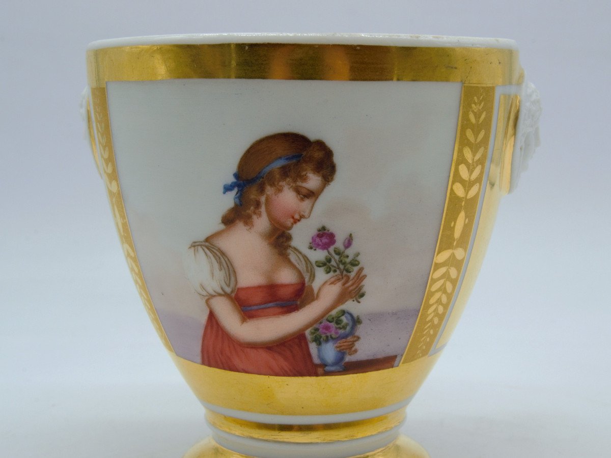 Paris-limoges Porcelain Sugar Bowl - XIXth Century-photo-2