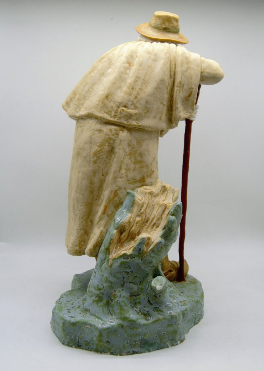 Porcelain And Biscuit Peasant "the Man In Conversation" - Sèvres 1920-photo-2
