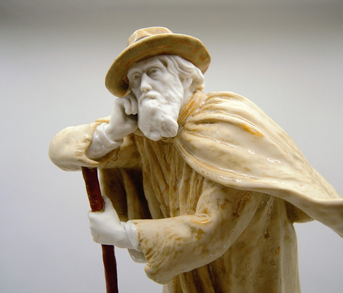 Porcelain And Biscuit Peasant "the Man In Conversation" - Sèvres 1920-photo-3