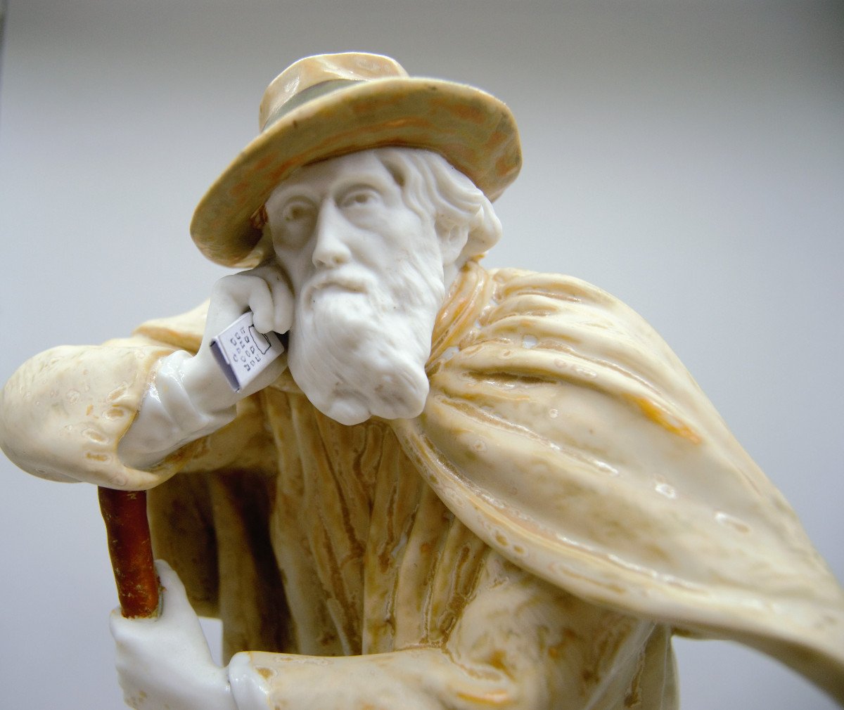 Porcelain And Biscuit Peasant "the Man In Conversation" - Sèvres 1920-photo-1