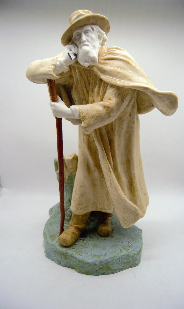 Porcelain And Biscuit Peasant "the Man In Conversation" - Sèvres 1920