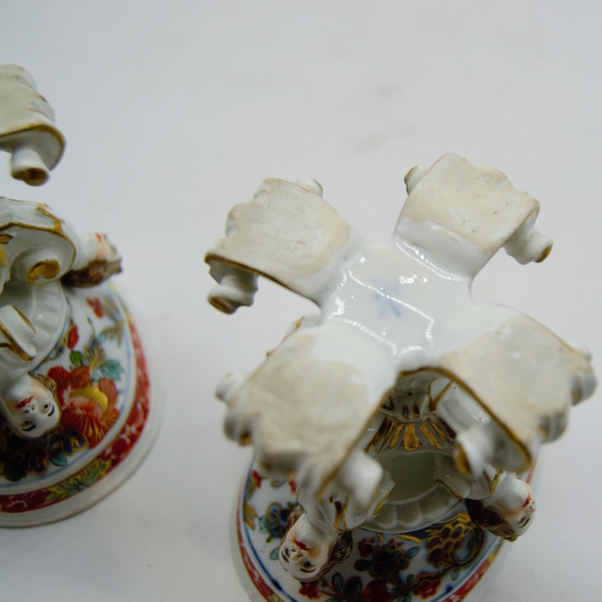 Rare Pair Of Porcelain Salerons - Meissen XVIIIth-photo-2