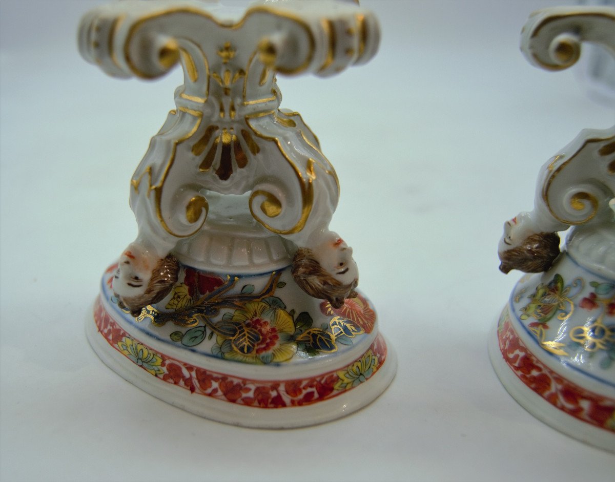 Rare Pair Of Porcelain Salerons - Meissen XVIIIth-photo-3
