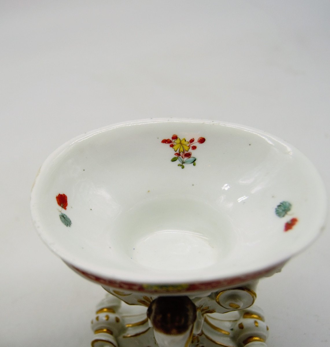 Rare Pair Of Porcelain Salerons - Meissen XVIIIth-photo-4